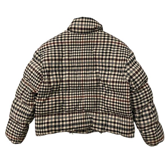 Future Collective Reese Blutstein Plaid Puffer Coat XS Checkered Zip Up Jacket - Picture 6 of 15